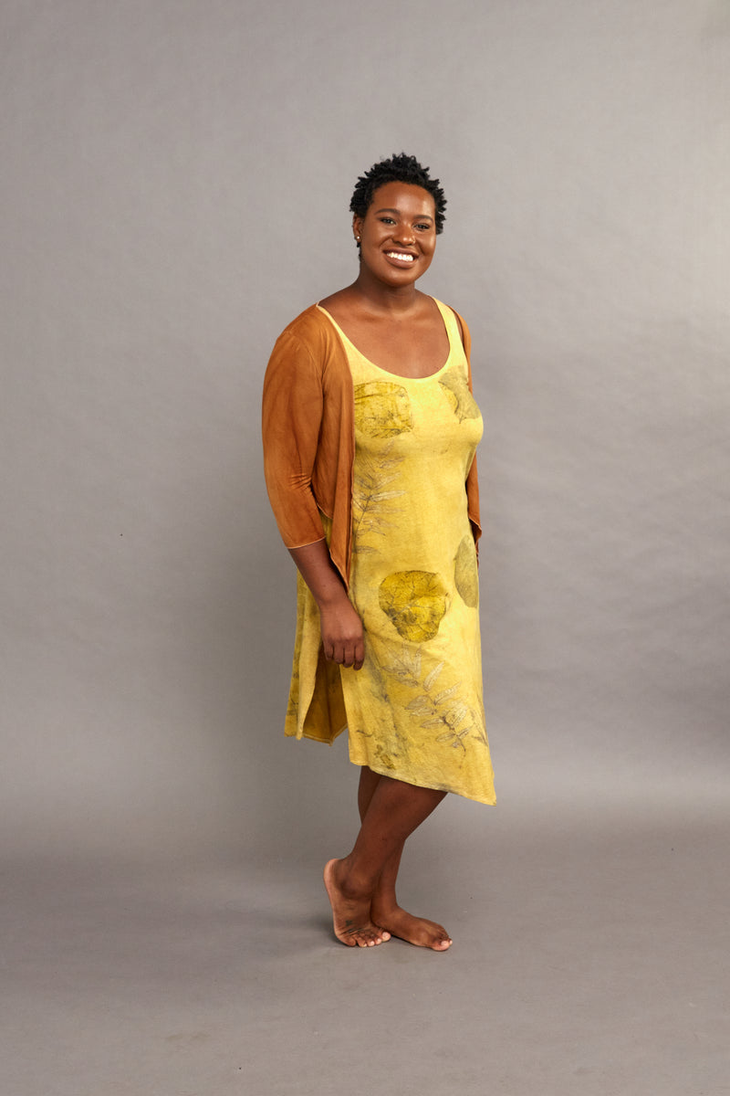 Sunset Dress Hemp Osage Eco Printed Large – Funky Buddha
