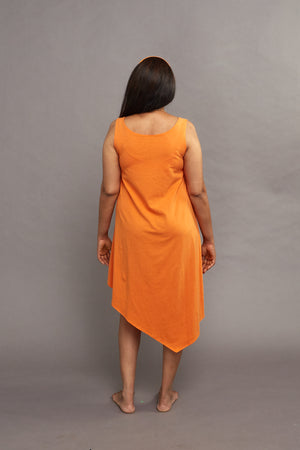 Sunset Dress Hemp Orange Kiss